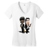 pulp fiction caricature ideal birthday gift present Women's V-Neck T-Shirt