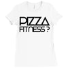 pizza fitness Ladies Fitted T-Shirt