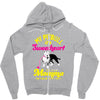 my pitbull is a sweetheart Zipper Hoodie