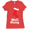 well hung Ladies Fitted T-Shirt