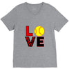 love softball V-Neck Tee