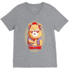 brown bear V-Neck Tee