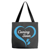 Coming Soon Baby Boy Tote Bags