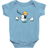 mighty hero atop a chicken Baby Onesie