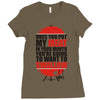once you put my meat in your mouth t shirt tee funny grilling cook che Ladies Fitted T-Shirt