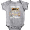 october girl is a perfect combination of princess and warrior Baby Bodysuit