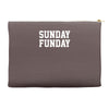 sunday funday party funny tee Accessory Pouches
