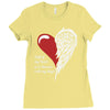 half of my heart is in heaven with my angel Ladies Fitted T-Shirt