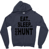 eat sleep hog hunt Zipper Hoodie
