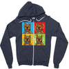 pop art Zipper Hoodie