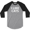 I Like Cats 3/4 Sleeve Shirt