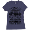 Real Kings Are Born On November 5 Ladies Fitted T-Shirt