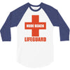 nude beach   lifeguard 3/4 Sleeve Shirt