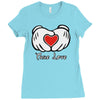 mickey et l'amour en Ladies Fitted T-Shirt