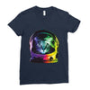 astro cat Ladies Fitted T-Shirt