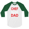 awesome chef dad 3/4 Sleeve Shirt