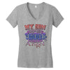 my son was so amazing god made Women's V-Neck T-Shirt