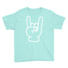 rock and roll throwing horns Youth Tee