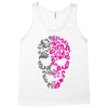 two coloured patterned skull   mens funny Tank Top