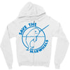 save the narwhales Zipper Hoodie