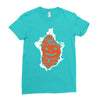 halloween pumpkins burst Ladies Fitted T-Shirt