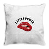 latina power bite Throw Pillow