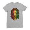 new! men's rasta vibe lion Ladies Fitted T-Shirt