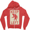 keep left shark Zipper Hoodie