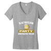 bachelor party drinking team wedding groomsmen bridal funny Women's V-Neck T-Shirt