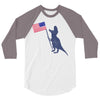 Patriotic T-Rex 3/4 Sleeve Shirt