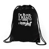i'm black i read and i know Drawstring Bags