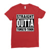 straight outta tomato town Ladies Fitted T-Shirt