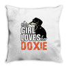 This Girl Loves Her Doxie Throw Pillow