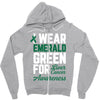 i wear emerald green for liver cancer awareness Zipper Hoodie