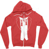disheveled tuxedo Zipper Hoodie