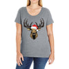 noel deer Ladies Curvy T-Shirt
