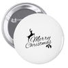 merry christmas flower Pin-back button