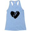 broken heart xxx black Racerback Tank