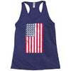 t-rex vintage american flag Racerback Tank