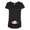 December Peeking Out Baby Girl Maternity Scoop Neck T-shirt