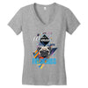 who loves frenchies Women's V-Neck T-Shirt
