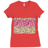 pink triangle print Ladies Fitted T-Shirt