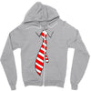 tie Zipper Hoodie