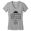 queens are born in may (2) Women's V-Neck T-Shirt