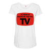 as seen in front of the the tv Maternity Scoop Neck T-shirt