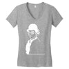 clockwork mozart orange Women's V-Neck T-Shirt