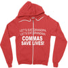 commassavenavy Zipper Hoodie