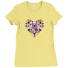 Pansy Heart Ladies Fitted T-Shirt