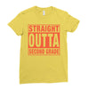 straight outta second grade Ladies Fitted T-Shirt