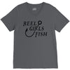 reel girls fish V-Neck Tee